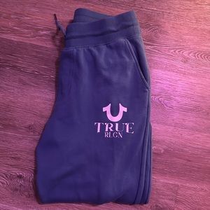 Baby blue true religion joggers